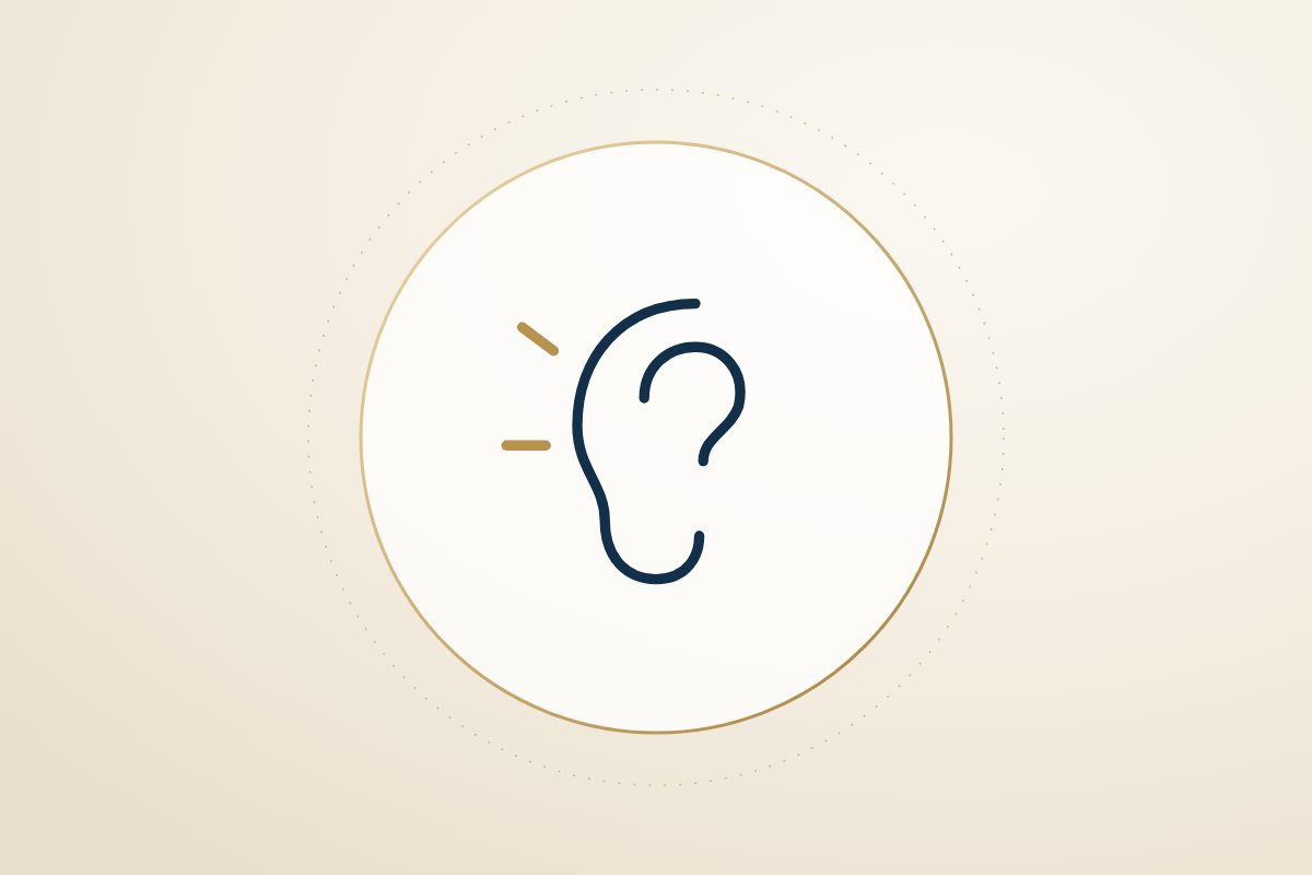 Minimal line drawing of a facial profile