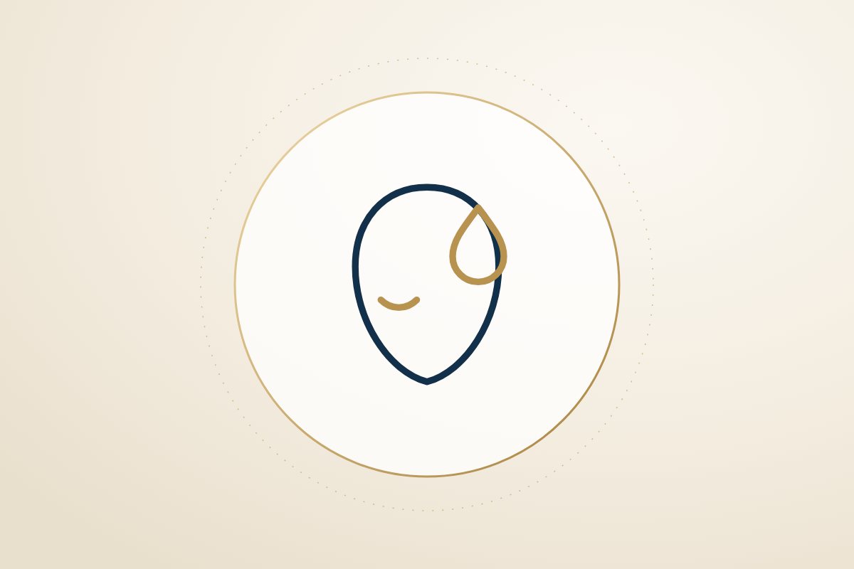 Minimal line drawing of a facial profile